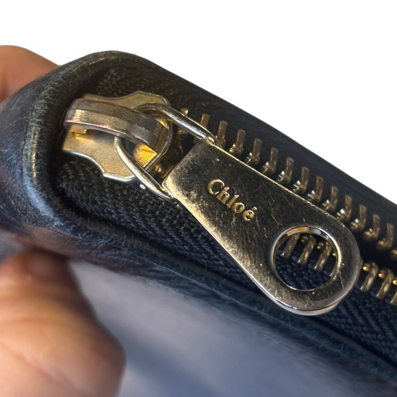 Chloe Black Wallet with Bow and Gold Accents - Picture 6 of 10